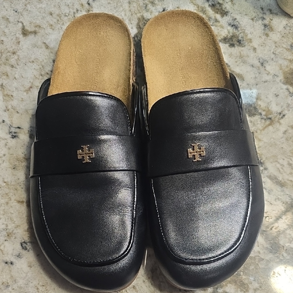 Tory Burch Everly Cork Leather Mule Size 9
